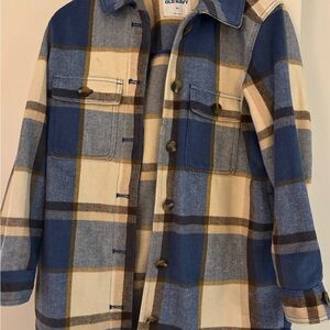 Old Navy Plaid Jacket - Blue and Brown